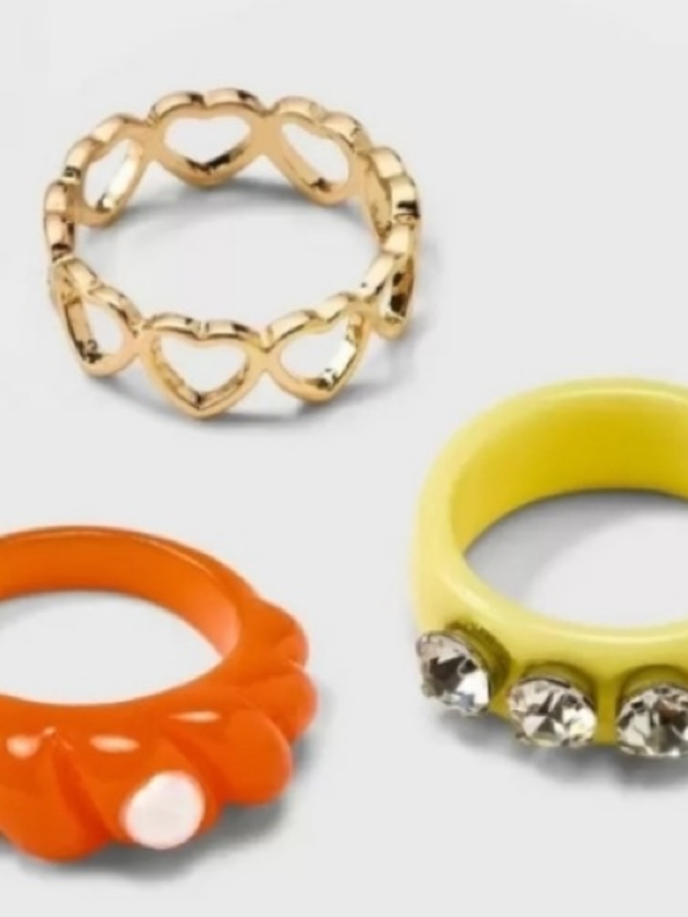 Wild Fable 3-Piece Mixed Ring Set